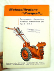 VINTAGE MANUALE MOTOCOLTIVATORE PASQUALI 1960 MACCHINA AGRICOLA AGRICOLTURA