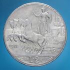 VITTORIO EMANUELE III 2 LIRE 1911 QUADRIGA VELOCE ARGENTO COIN MONETE SPL