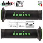 COPPIA MANOPOLE DOMINO RACING NERO/VERDE UNIVERSALI MOTO KAWASAKI SUPER SOFT