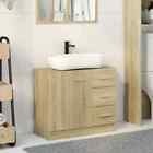 vidaXL Mobile Sottolavabo Rovere Sonoma 63x30x54 cm Legno Multistrato