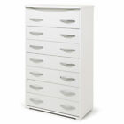 Cassettiera bianco frassinato 7 cassetti in legno Mobile settimino 76x41x127H