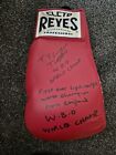 Terry Flanagan Glove Auto Signed Cleto Reyes Inscription Rare