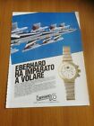 1986 EBERHARD & CO CRONOGRAFO OROLOGIO FRECCE TRICOLORI VINTAGE PUBBLICITA AD