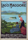 LAGO MAGGIORE TURISMO PUBBLICITÀ VINTAGE ANNI  30 POSTER 70 X 50 cm