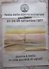 MANIFESTO POLITICO  FESTA DELLE DONNE SOCIALISTE PSI 1977