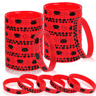 24 pièces Bracelets en silicone de ladybug Silicone Ladybug