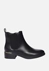 Stivaletti Donna Neri Invernali EcoPelle Stivali Bassi Tinta Unita Chelsea Boots