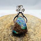 Pendentif Opale Boulder - Australie - Sertie Argent AR167