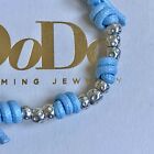 Dodo Pomellato Bracciale Azzurro Cielo Bambino Granelli Argento 100% Originale