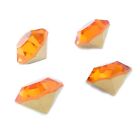 Swarovski Cabochons Kegel 10mm Farbe orange 20 Stück facettiert geschliffen R153