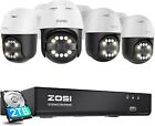 ZOSI 4K Kit Videosorveglianza PoE, 8CH 2TB NVR con 4X Telecamera PoE PTZ, C296