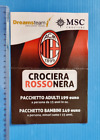 VOLANTINO PUBBLICITARIO CROCIERA ROSSONERA MILAN MSC CROCIERE BARESI ALLEGRI