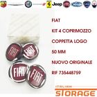 FIAT MULTIPLA IDEA KIT 4 COPRIMOZZO COPPETTA LOGO 50 MM ORIGINALE 735448759