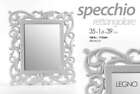 SPECCHIO SPECCHIERA PARETE BIANCO GRIGIO RETTANGOLARE QUADRATO SHABBY CHIC 35*39