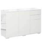 Mobile Multiuso 117x36x74 cm 2 Cassetti 3 ante Bianco