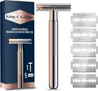 King C. Gillette Rasoio Di Sicurezza, 1 Manico, 5 Lamette Da Barba, in Acciaio I