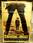 Carogne si nasce manifesto poster Affiche SPAGHETTI WESTERN Brescia Saxson Mitch