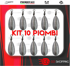 10X PIOMBO DA PESCA PERA CON GIRELLA OLIVA BOLENTINO CARP FISHING MARE LAGO SURF