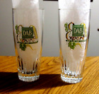 DAB EXPORT BEER  GERMANY  LOT OF 2  VINTAGE BEER GLASSES   1960 S  ORIGINAL LOGO