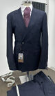 ABITO UOMO DOPPIO PETTO BLU SLIM FIT 46 48 50 52 54 56 58 60 FRESCO LANA TASMAN