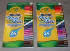 CRAYOLA Super Tips Washable Markers Felt Tip Pens: Pack of 24 (x2) - NEW