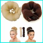 2  X CIAMBELLA ANELLO ELASTICO PER CAPELLI ACCONCIATURA  CHIGNON BIONDO CASTANO