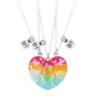 3 Pezzi Rotto Cuore Best Friend Forever Farfalla Stella Amicizia Collana Regalo