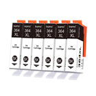 Pack 6 cartucce HP 364XL BK CB321EE compatibili per HP 5380,6380,5460,8550,5324