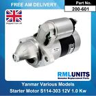 Starter Motor For Yanmar Marine 2GM20 2GM20-F 1984- S114-303A 128170-77010