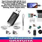 Type C Chiavetta USB 128 GB, 2 in 1 Tipo C Pennetta USB 128 Giga USB C Pen Drive