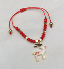 bracciale donna con pendente natalizio regalo gadget Natale rosso