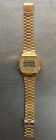 Vintage Casio Alarm Chrono Electro Luminescence Gold Digital Watch Works