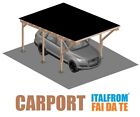 Carport in Legno 5x3 Tettoia Auto Garage gazebo Copertura Perline e Feltro