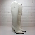 Free People X Jeffrey Campbell Western Boots UK 4 White Iris Over The Knee