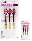 Dardi Karella soft England 2 set da tre freccette, 16gr. punta plastica.