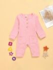 Body Neonato Pagliaccetto pigiama bambina bambino rosa coste tuta tutina B020