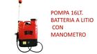 POMPA  DISERBO IRRORATRICE A BATTERIA 12V LITIO COBRA 16LT SPALLA  CON MANOMETRO