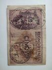 1943 Italy  Lira  WWII Hand Stamped