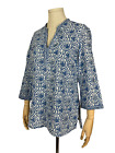 Vintage 90 s Anokhi for East Pure Indian Cotton Hand Block Print Tunic