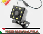 TELECAMERA RETROMARCIA RETROCAMERA CON STAFFA AUTO CAMPER SUV FILO COLORI 8 LED