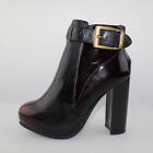 scarpe donna JEFFREY CAMPBELL 37 EU stivaletti bordeaux vernice DC403