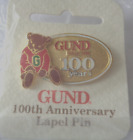 GUND BEAR ENAMEL LAPEL  BADGE 100th ANNIVERSARY