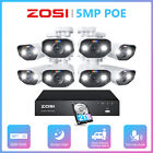 ZOSI 5MP Kit Videosorveglianza PoE, 4K 8CH 2TB NVR con 8X 5MP Telecamera PoE