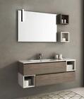 ARREDO BAGNO MOBILE URBAN UC05 cm 125 TRANCHE  ROVERE SCURO E BIANCO