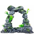 Parete Arco Rocciosa 28x13x25cm Ornamento Acquario Decorazioni Pietra Per Bolle