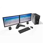 Workstation PC Bundle 2x24" Quad CPU 1 TB M.2 32GB DDR4 Intel HD P630 Windows 10