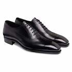 Cheaney Imperial Collection Lancaster Punch Capped Oxfords in Black Calf