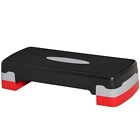 STEP FITNESS PER AEROBICA CON ALTEZZA REGOLABILE 10-15 CM. 68X29CM NERO E ROSSO