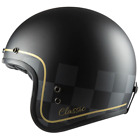 Casco moto JET custom H-EASY - Nero grafica