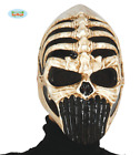 Maschera teschio guerriero horror viso scheletro adulto in plastica halloween